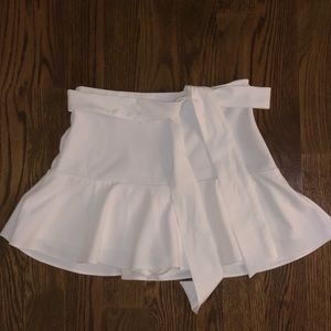 Zara White Ruffle Skort